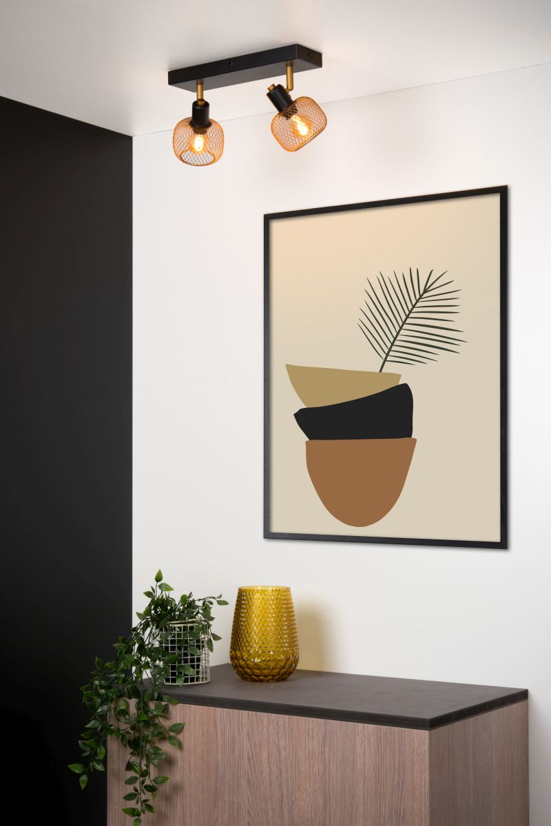 Lucide MAREN - Stropné bodové svietidlo - 2xE14 - Matt Gold / Mosadz